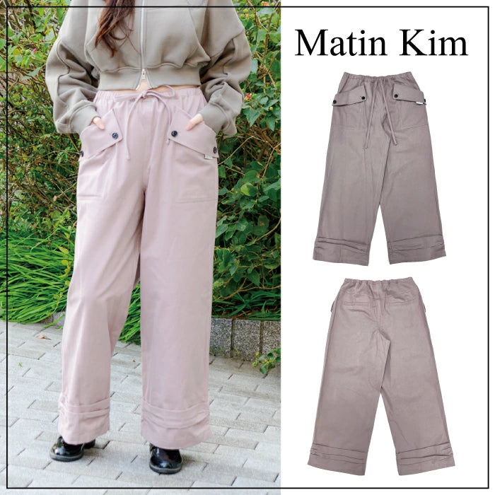 【Matin Kim】TURN UP BIG POCKET COTTON PANTS